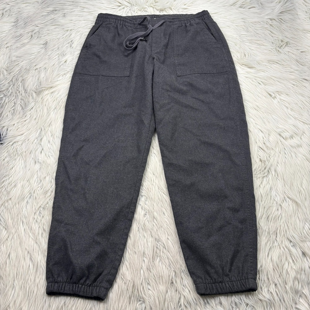 Gap Women's L Gray Brushed Jogger Pants Pull On Drawstring